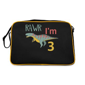 Pour trois garçons d'anniversaire pour les filles Ceratosaurus - Sac Retro - noir/or - Dos
