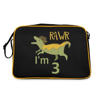 Pour trois garçons d'anniversaire pour les filles Mosasaur - Sac Retro - noir/or - Dos