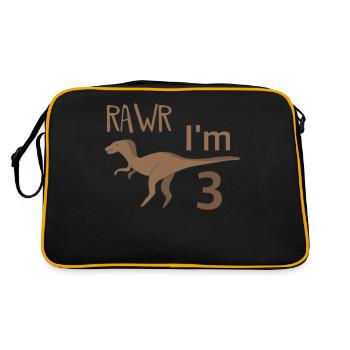 Pour trois garçons d'anniversaire pour les filles Velociraptor - Sac Retro - noir/or - Dos