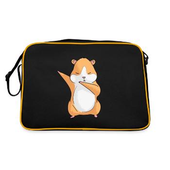 Dancing Hamsters - Teddyhamster Dabbing Dancing - Retro Bag - black/gold - Back