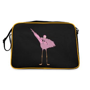 Dancing Flamingo - Flamenco Dabbing Dance - Retro Bag - black/gold - Back
