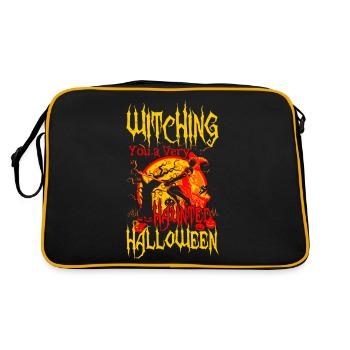 Witching you a hunted Halloween - Retro Bag - black/gold - Back