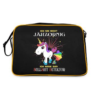 Einhorn Bullshit-Detektor - Retro Bag - black/gold - Back