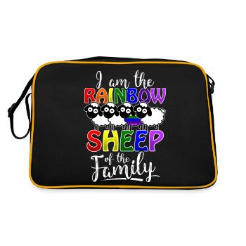 Rainbow Sheep - Gay Pride - Sac Retro - noir/or - Dos