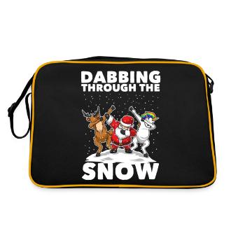 Dabbing Santa Dabbing Einhorn Weihnachten Geschenk - Sac Retro - noir/or - Dos