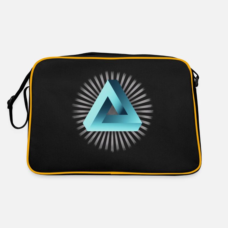 illusion illuminati triangle pyramid nerd math Retro Bag