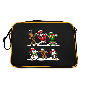 Cadeau de Noël Elf de renne Santa DAB avec - Sac Retro - noir/or - Dos