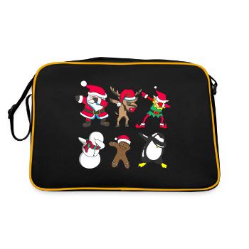 Cadeau de Noël Elf de renne Santa DAB avec - Sac Retro - noir/or - Dos