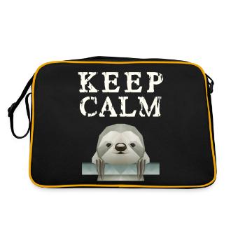 Keep Calm Sloth - Retro Bag - black/gold - Back