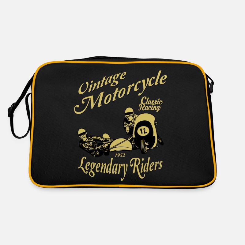 Sidecar Classic Racing - Retro Tasche - Schwarz/Gold