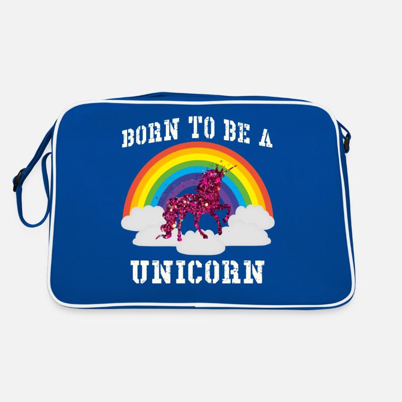 Regenbogen Einhorn Retro Tasche