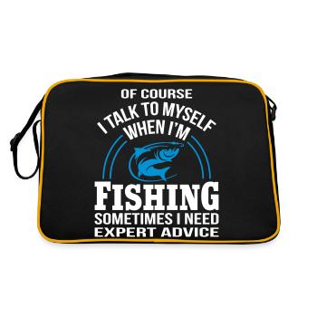 When I'm Fishing I Need Expert Advice - Retro Bag - black/gold - Back