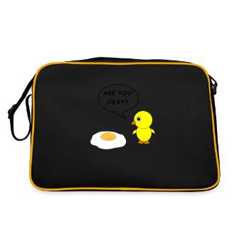 Êtes-vous d'accord Chemise drôle avec poussin et oeuf au plat - Sac Retro - noir/or - Dos