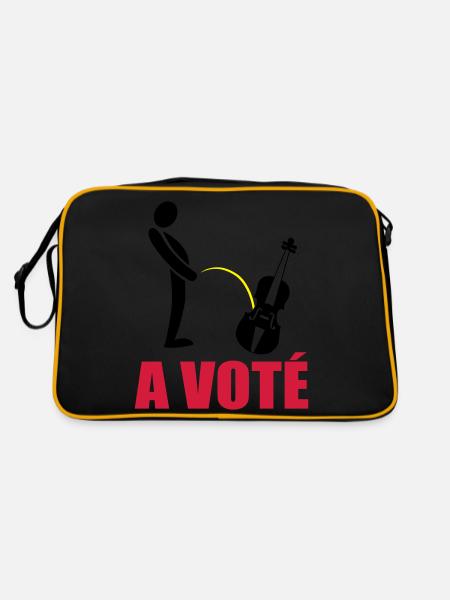 A voté - Sac Retro - noir/or - Dos
