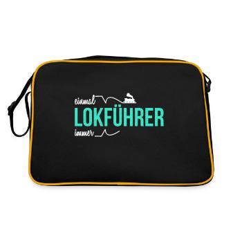 Once a train driver, always a train driver - Retro Bag - black/gold - Back