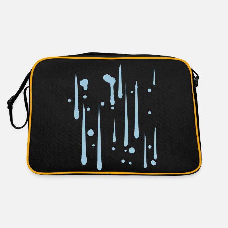 regen tropfen graffiti spray cool durchhalten schw Retro Tasche