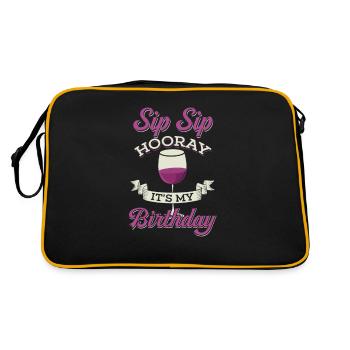 Sip Sip Hooray - It's my Birthday - Retro Bag - black/gold - Back