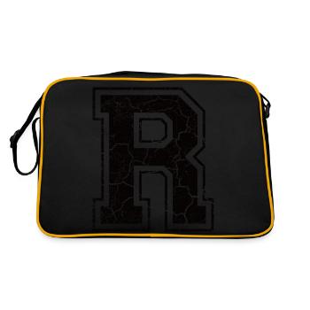 Un caractère R in Grunge-Look - Sac Retro - noir/or - Dos