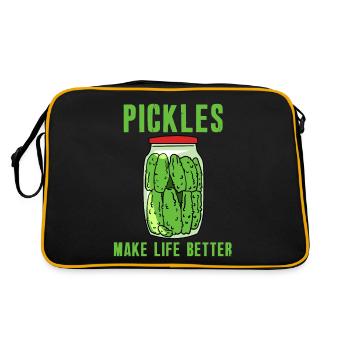 Pickles Make Life Better - Retro Bag - black/gold - Back