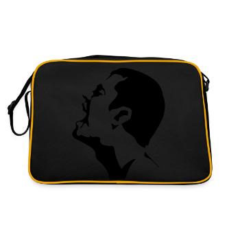 Ein schreiender Mann - Retro Tasche - Schwarz/Gold - Hinten