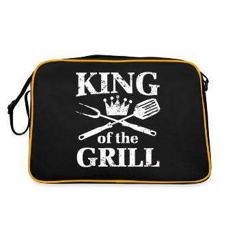King of the Grill hot coal burger barbecue - Retro Bag - black/gold - Back