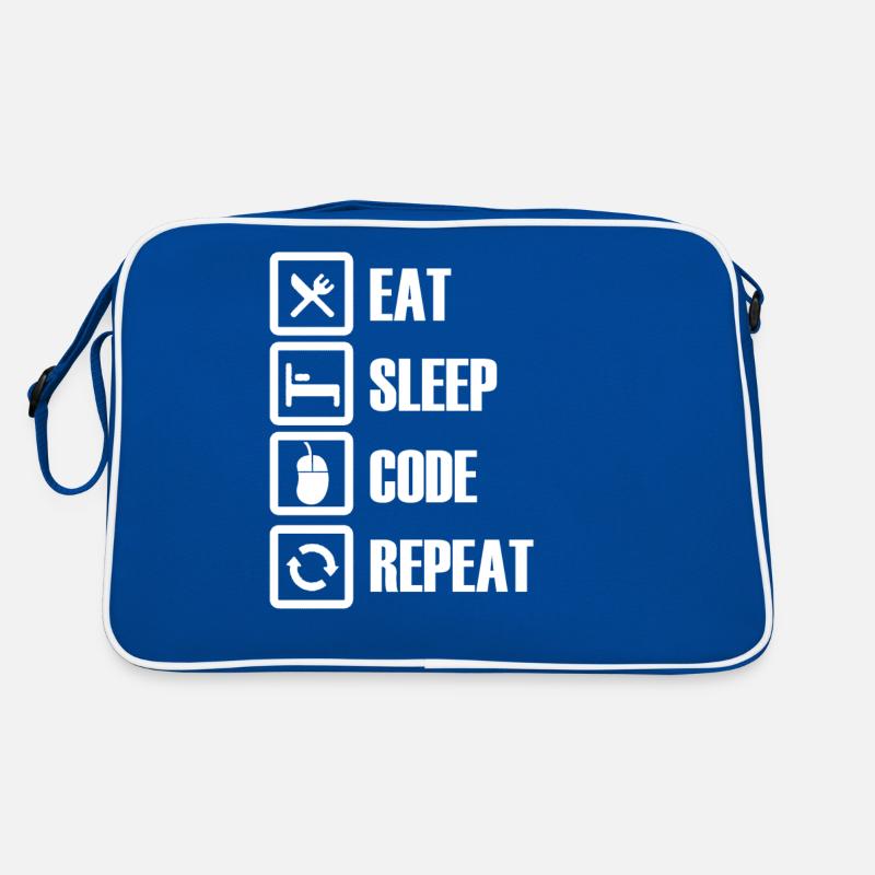 Eat Sleep Program Repeat Retro Bag