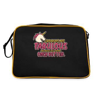Bibliothekar - Retro Tasche - Schwarz/Gold - Hinten