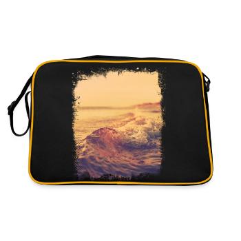 Vague plate au soleil - Sac Retro - noir/or - Dos
