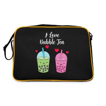 Bubble Tea - Retro Tasche - Schwarz/Gold - Hinten