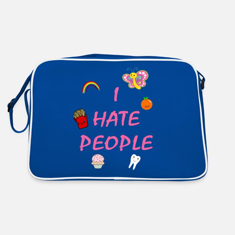 I hate people Retro Tasche