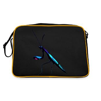 Bioluminescent Preying Mantis - Retro Bag - black/gold - Back