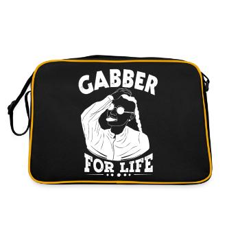 Gabber pour la vie - Sac Retro - noir/or - Dos