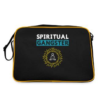 Gangsta spirituel bouddhiste en méditation - Sac Retro - noir/or - Dos
