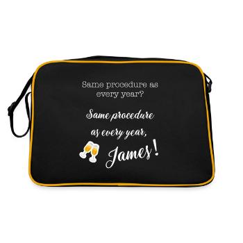 Nouvel An Nouvel An James Dinner Drôle sort fête - Sac Retro - noir/or - Dos