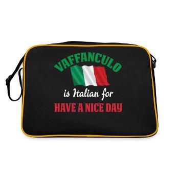 Vaffanculo est italien pour passer une bonne journée - Sac Retro - noir/or - Dos