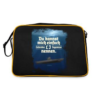 Leitender Ingenieur LI - Retro Tasche - Schwarz/Gold - Hinten