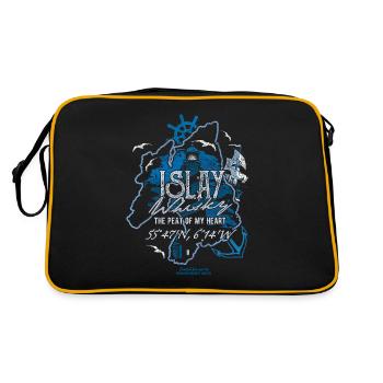 Islay Whisky Peat of my Heart - Retro Bag - black/gold - Back