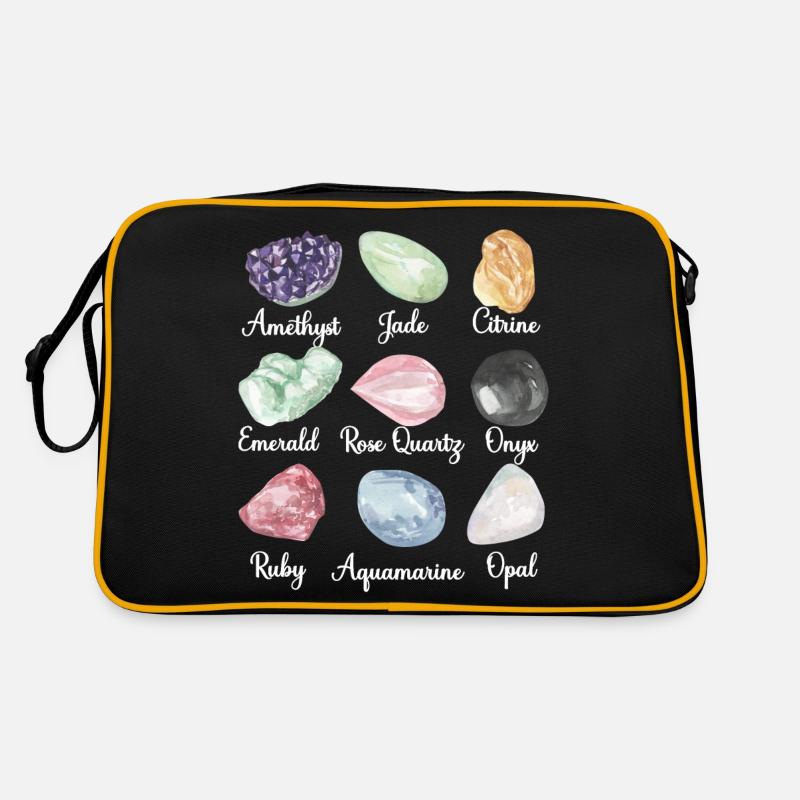 Crystal Lover Amethyst Citrine Rose Quartz Emerald Sac Retro