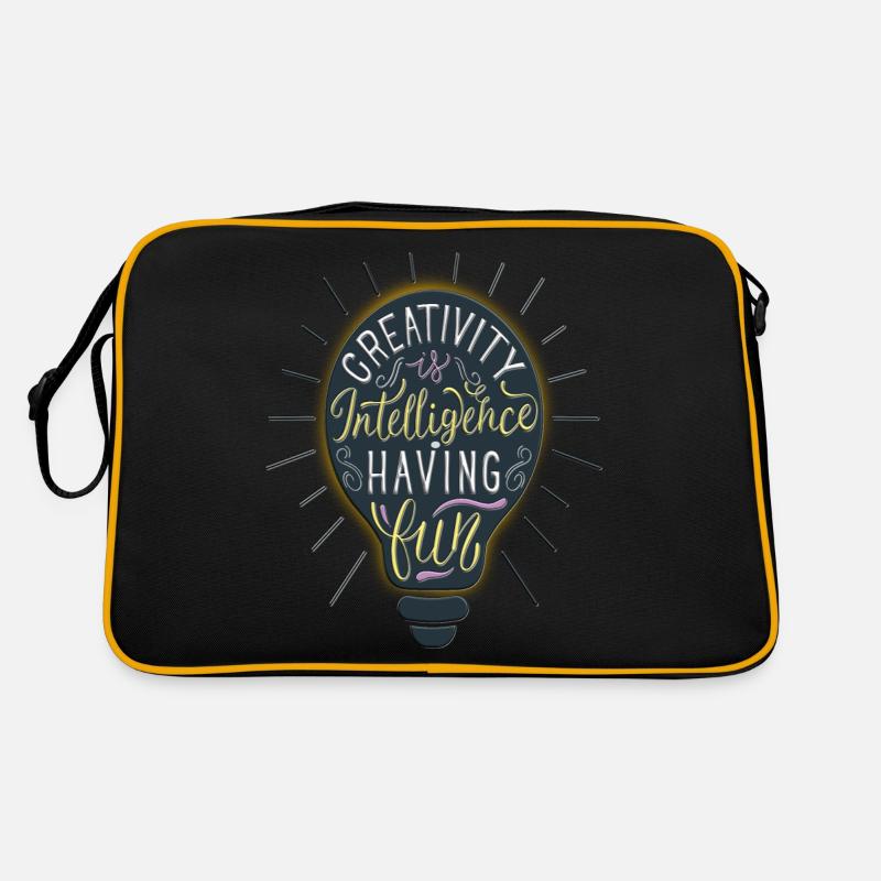 Creativity Is Intelligence Having Fun Retro Tasche