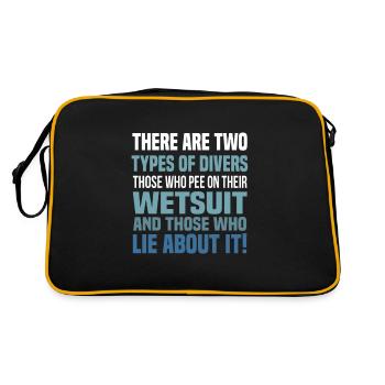 Cadeau de plongée plongeur - Sac Retro - noir/or - Dos