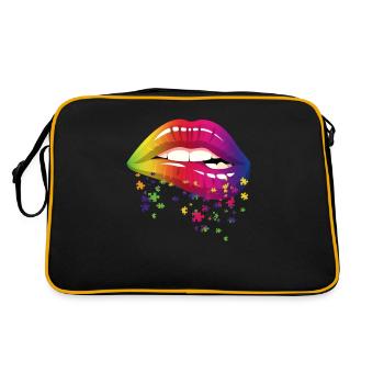 Lip biting - Retro Bag - black/gold - Back