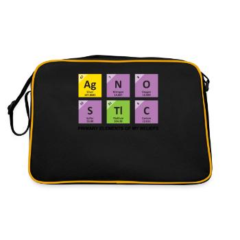 AgNOStiC | The Primary Elements Of My Beliefs - Retro Bag - black/gold - Back