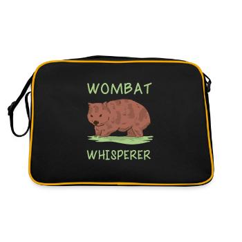 Wombat - Retro Tasche - Schwarz/Gold - Hinten