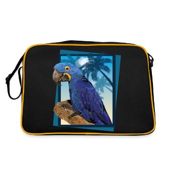 Hyacinth macaw - Retro Bag - black/gold - Back
