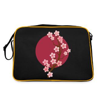 Sakura Fleur de cerisier - Sac Retro - noir/or - Dos