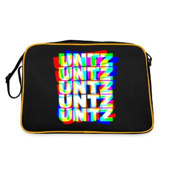 Untz Untz Techno Rave Hardtekk DJ Festival Party - Sac Retro - noir/or - Dos