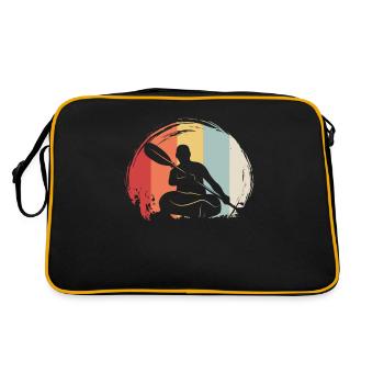 Kajak Kajak Fahren - Retro Tasche - Schwarz/Gold - Hinten