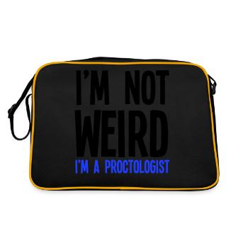 Je ne suis pas bizarre, je suis proctologue - Sac Retro - noir/or - Dos