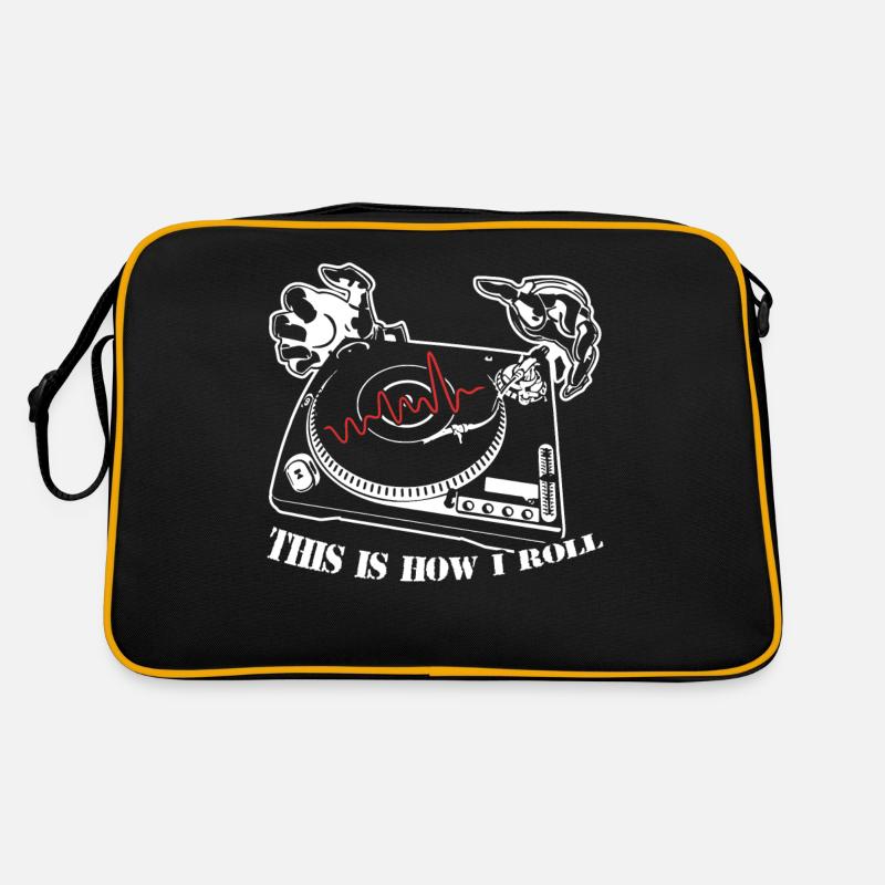 DJ So rollt DJ - Retro Tasche - Schwarz/Gold