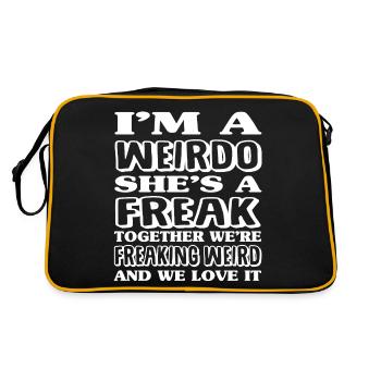 Je suis un bizarre | Freaking Bizarre BFF - Sac Retro - noir/or - Dos
